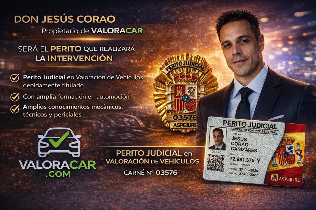 IMAGEN PERITO JUDICIAL EN VALORACIÓN DE VEHÍCULOS CON TIP Y ASPEJURE