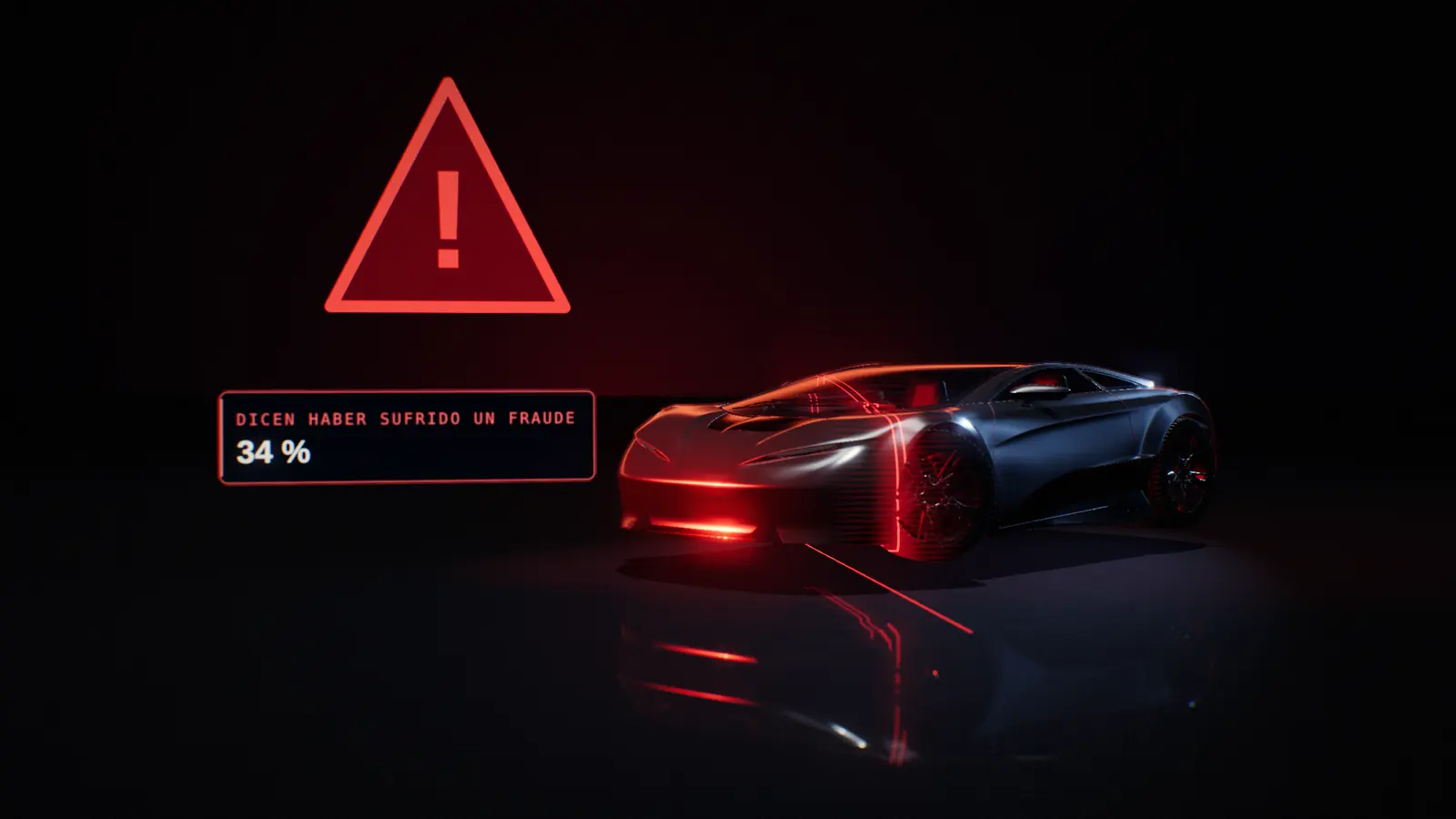 Escudo en 3D con una marca de verificación rodeado de anuncios marcados como falsos